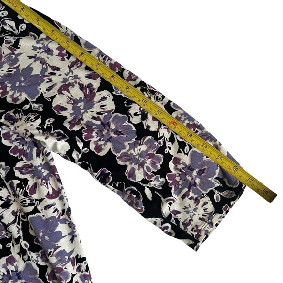 J.Jill Floral Wearever Collection Long Sleeve Dress Purple Size XL - Picture 7 of 8